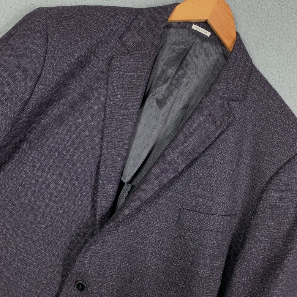 Joseph Abboud Heritage Blazer Mens 52R Blue/Red Reda Super 110s Wool Sport Coat